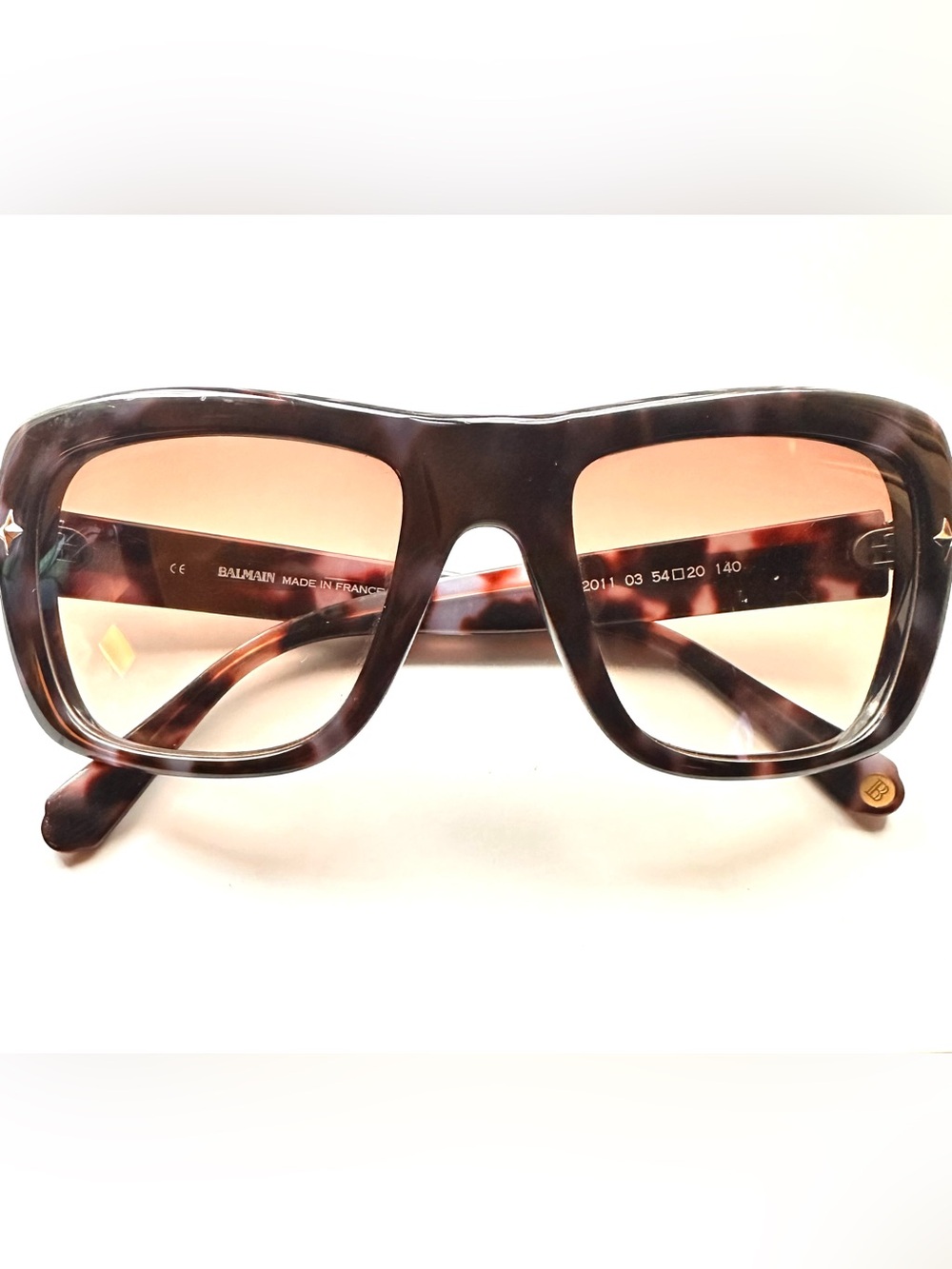 Balmain Tortoiseshell Acetate Sunglasses